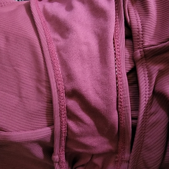 Xhilaration Mauve Pink Lace Up Bodysuit Women's Small S Sleeveless Straps EUC - Picture 4 of 6